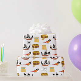 Pirate Ship Treasure Thest Muster Geschenkpapier