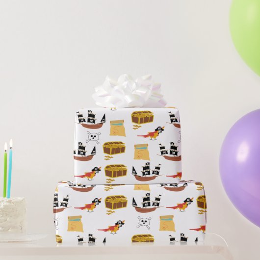 Pirate Ship Treasure Thest Muster Geschenkpapier (Partygeschenke)