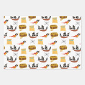 Pirate Ship Treasure Thest Muster Geschenkpapier Set (Vorderseite 3)