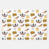 Pirate Ship Treasure Thest Muster Geschenkpapier Set (Vorderseite 2)