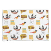 Pirate Ship Treasure Thest Muster Kissenbezug (Vorderseite-Rechts)