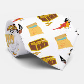 Pirate Ship Treasure Thest Muster Krawatte (Gerollt)