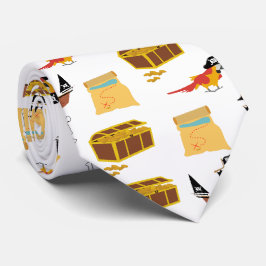 Pirate Ship Treasure Thest Muster Krawatte