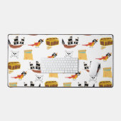 Pirate Ship Treasure Thest Muster Schreibtischunterlage (Tastatur & Maus)