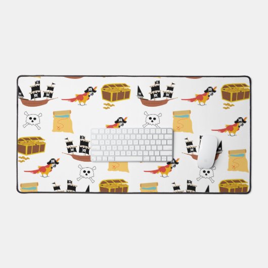 Pirate Ship Treasure Thest Muster Schreibtischunterlage (Tastatur & Maus)