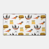 Pirate Ship Treasure Thest Muster Schreibtischunterlage (Vorderseite)