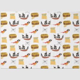 Pirate Ship Treasure Thest Muster Seidenpapier