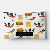 Pirate Ship Treasure Thest Muster Zubehörtasche (Rückseite)