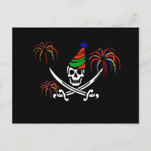 Pirate Silvester Party Einladung Postkarte