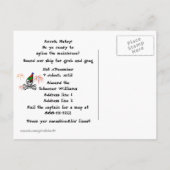 Pirate Silvester Party Einladung Postkarte (Rückseite)