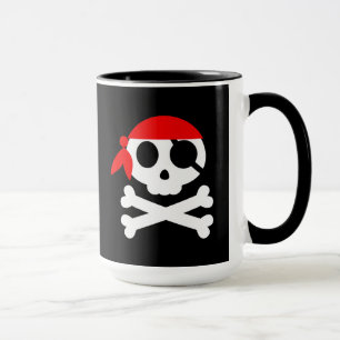 Pirate Skeleton Bandanna Tasse
