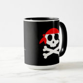 Pirate Skeleton Bandanna Tasse (VorderseiteRechts)
