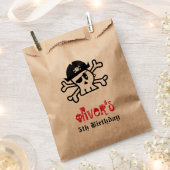 Pirate Skeleton Boy Birthday Party Fevor Bag Geschenktütchen (Ausgeschnitten)