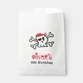 Pirate Skeleton Boy Birthday Party Fevor Bag Geschenktütchen (Vorderseite)