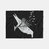 Pirate Skeleton Dinosaur T Rex Funny Tyrannosaurus Fleecedecke (Vorderseite (Horizontal))