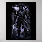Pirate Skeleton Ghost Ship Halloween Kostüm Party Poster (Vorne)