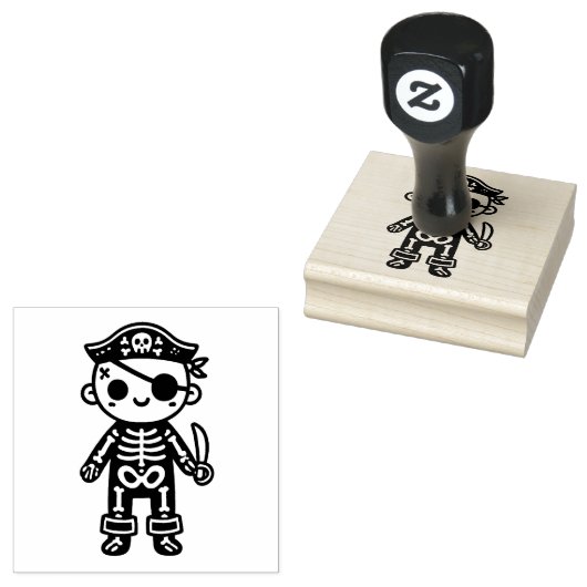 Pirate Skeleton Gummistempel (Stempel)