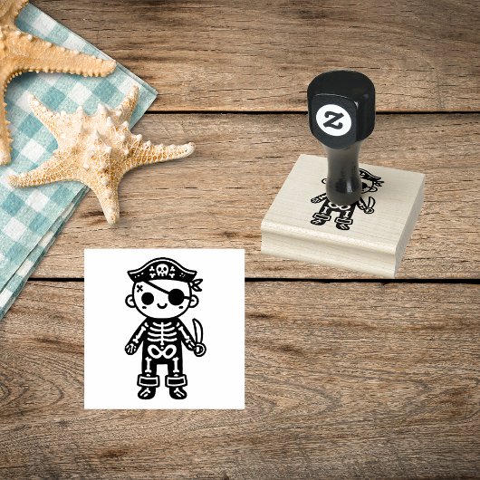 Pirate Skeleton Gummistempel