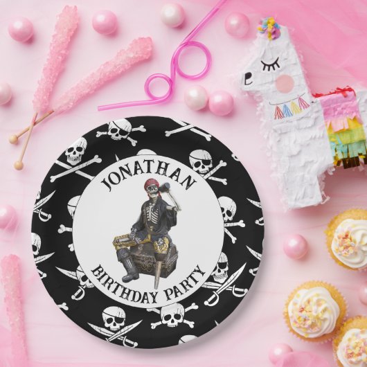 Pirate SkELETON Paper Tellers Pappteller (Party)