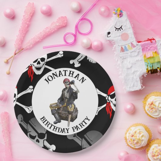 Pirate Skeleton Pappteller (Party)
