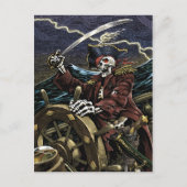 Pirate Skeleton Postcard Postkarte (Vorderseite)