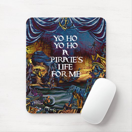 Pirate Skeleton Schatz Im Comic Mousepad (Mit Mouse)