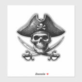 Pirate Skeleton Sticker – Spooky Fun Design (Blatt)