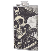 Pirate Skeleton Vinyl Wrapped Flask Flachmann (Links)