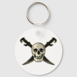 Pirate (Skull) - 2.25" Basic Button Schlüsselanhän Schlüsselanhänger