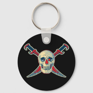 Pirate (Skull) - 2.25" Basic Button Schlüsselanhän Schlüsselanhänger