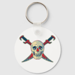 Pirate (Skull) - 2.25" Basic Button Schlüsselanhän Schlüsselanhänger