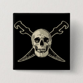 Pirate (Skull) - 2 Zoll Square Button 