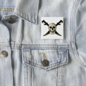 Pirate (Skull) - 2 Zoll Square Button (Beispiel)
