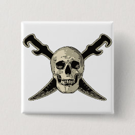 Pirate (Skull) - 2 Zoll Square Button 