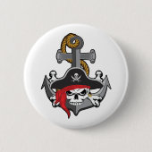 Pirate Skull Anchor Button (Vorderseite)