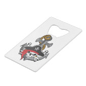 Pirate Skull Anchor Geldbeutel Flaschenöffner (Vorderseite Schrägansicht)