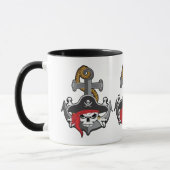 Pirate Skull Anchor Tasse (Links)