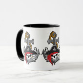 Pirate Skull Anchor Tasse (Vorderseite Links)