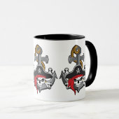 Pirate Skull Anchor Tasse (VorderseiteRechts)