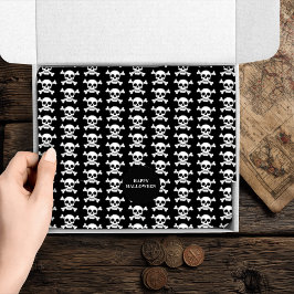 Pirate Skull and Crossbones Halloween Seidenpapier