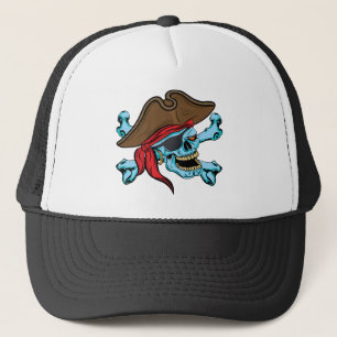Pirate Skull and Crossbones Truckerkappe