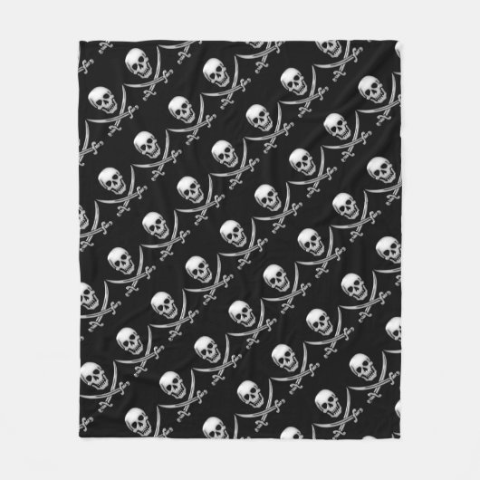 Pirate Skull and Sword Crossbones (TLAPD) Fleecedecke (Vorderseite)