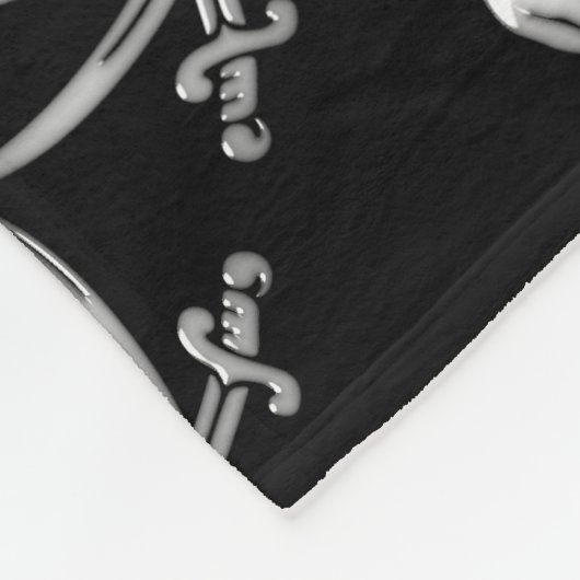 Pirate Skull and Sword Crossbones (TLAPD) Fleecedecke (Ecke)