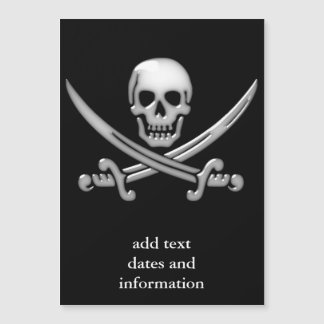 Pirate Skull and Sword Crossbones (TLAPD) Magnetkarte
