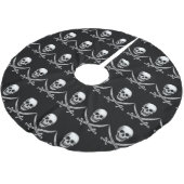 Pirate Skull and Sword Crossbones (TLAPD) Polyester Weihnachtsbaumdecke (Schrägansicht)