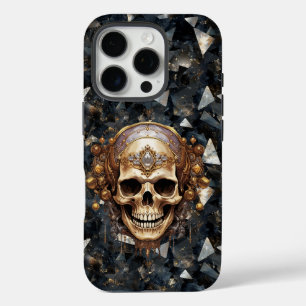 Pirate Skull auf Black Diamonds iPhone / iPad Gehä 16 Pro Hülle