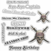 Pirate Skull Aufkleber (Vorderseite)