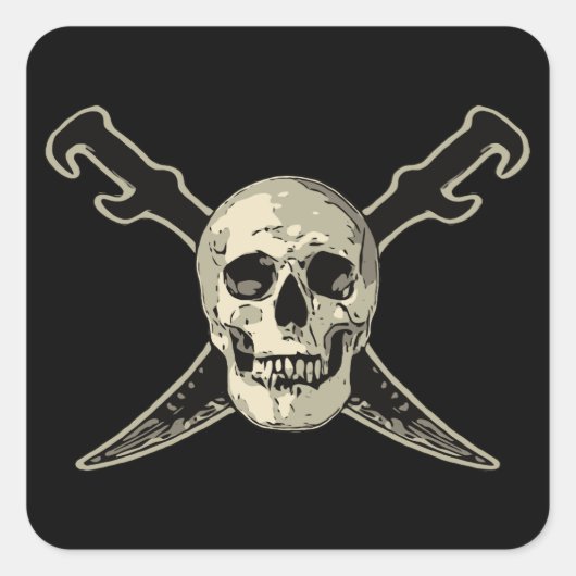 Pirate (Skull) - Aufkleber auf dem Platz, glänzend (Vorderseite)