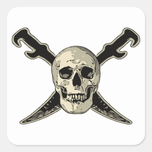 Pirate (Skull) - Aufkleber auf dem Platz, glänzend (Vorderseite)
