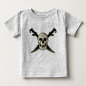 Pirate (Skull) - Baby Fine Jersey T - Shirt (Vorderseite)